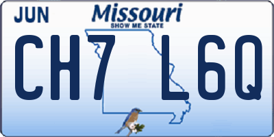 MO license plate CH7L6Q
