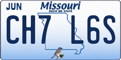 MO license plate CH7L6S