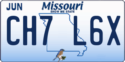 MO license plate CH7L6X
