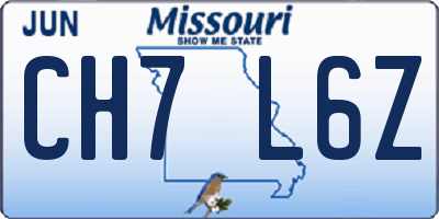 MO license plate CH7L6Z