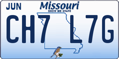 MO license plate CH7L7G