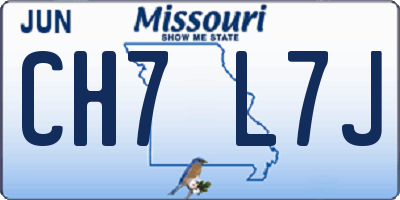 MO license plate CH7L7J