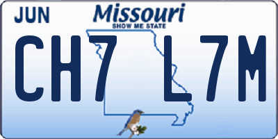 MO license plate CH7L7M