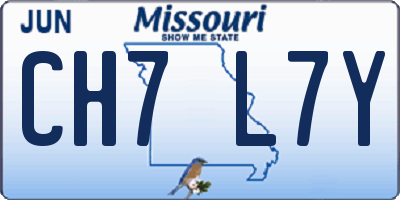 MO license plate CH7L7Y