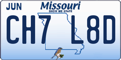 MO license plate CH7L8D