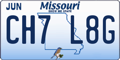 MO license plate CH7L8G