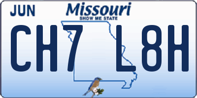 MO license plate CH7L8H