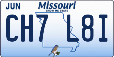 MO license plate CH7L8I