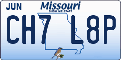 MO license plate CH7L8P
