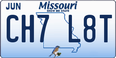 MO license plate CH7L8T