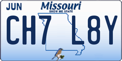 MO license plate CH7L8Y