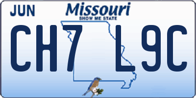 MO license plate CH7L9C