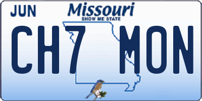 MO license plate CH7M0N