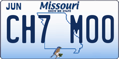MO license plate CH7M0O