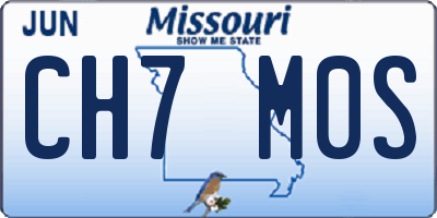 MO license plate CH7M0S