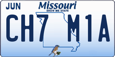 MO license plate CH7M1A