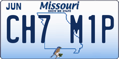 MO license plate CH7M1P