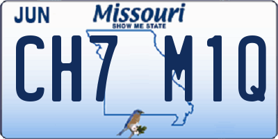 MO license plate CH7M1Q