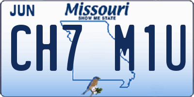 MO license plate CH7M1U