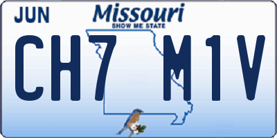 MO license plate CH7M1V