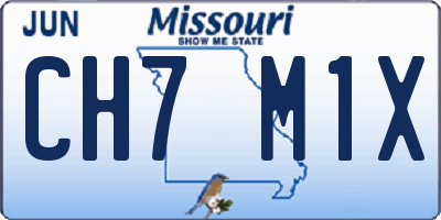MO license plate CH7M1X