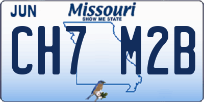 MO license plate CH7M2B