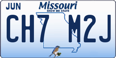 MO license plate CH7M2J