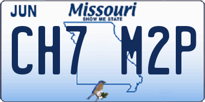 MO license plate CH7M2P