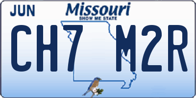 MO license plate CH7M2R
