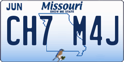 MO license plate CH7M4J