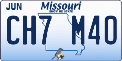 MO license plate CH7M4O
