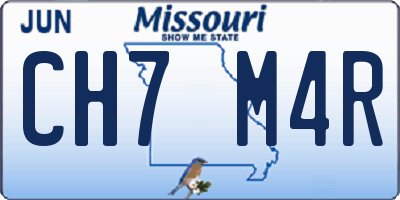 MO license plate CH7M4R