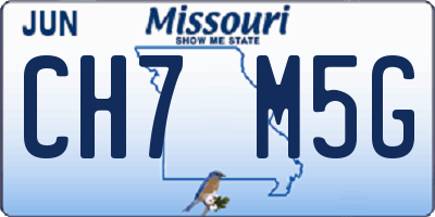 MO license plate CH7M5G
