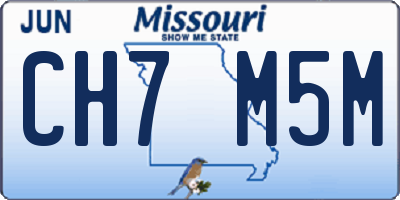 MO license plate CH7M5M