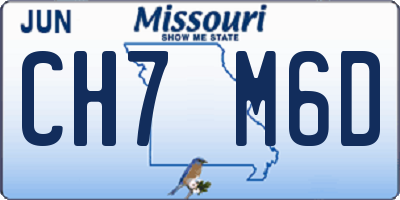 MO license plate CH7M6D