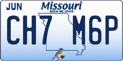 MO license plate CH7M6P