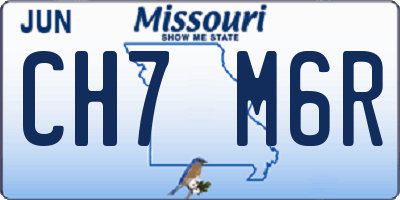 MO license plate CH7M6R