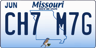 MO license plate CH7M7G