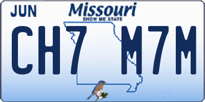 MO license plate CH7M7M