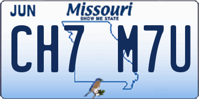 MO license plate CH7M7U