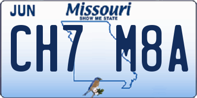 MO license plate CH7M8A