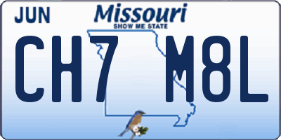 MO license plate CH7M8L