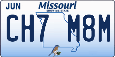 MO license plate CH7M8M