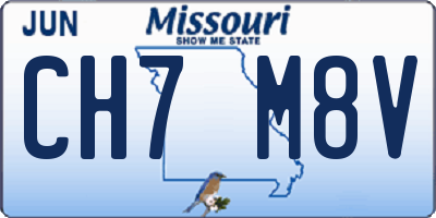 MO license plate CH7M8V
