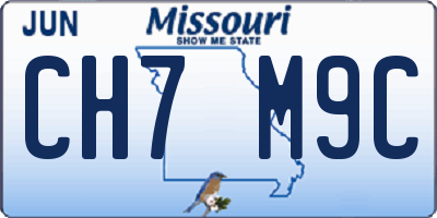 MO license plate CH7M9C