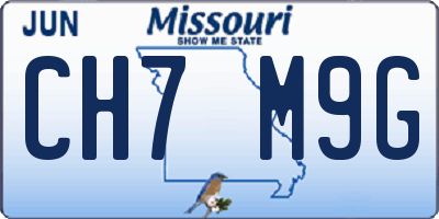MO license plate CH7M9G
