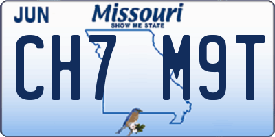 MO license plate CH7M9T