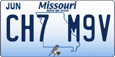 MO license plate CH7M9V