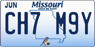 MO license plate CH7M9Y