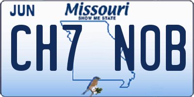MO license plate CH7N0B